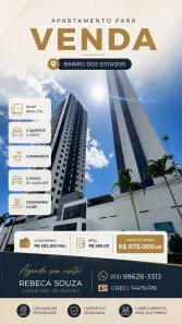 Apartamento com 3 Quartos à venda, 74m² no Estados, João Pessoa