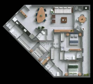 Apartamento com 3 Quartos à venda, 117m² no Ubatuba, Ubatuba