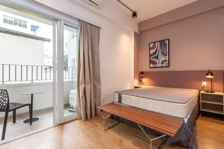 Apartamento com 1 Quarto para alugar, 24m² no Campos Elíseos, São Paulo