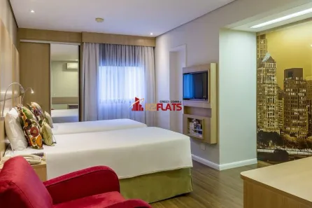 Flat com 1 Quarto para alugar, 27m² no Chácara Santo Antônio (Zona Sul), São Paulo