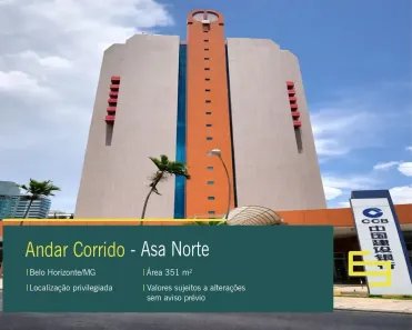 Imóvel Comercial para alugar, 351m² no Asa Norte, Brasília