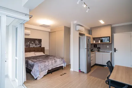 Apartamento com 1 Quarto para alugar, 42m² no Cidade Monções, São Paulo