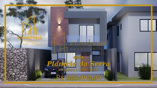 Casa com 3 Quartos à venda, 136m² no Planície da Serra, Serra