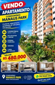 Apartamento com 3 Quartos à venda, 94m² no Nossa Senhora das Graças, Manaus