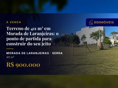 Lote/Terreno à venda, 411m² no Morada de Laranjeiras, Serra