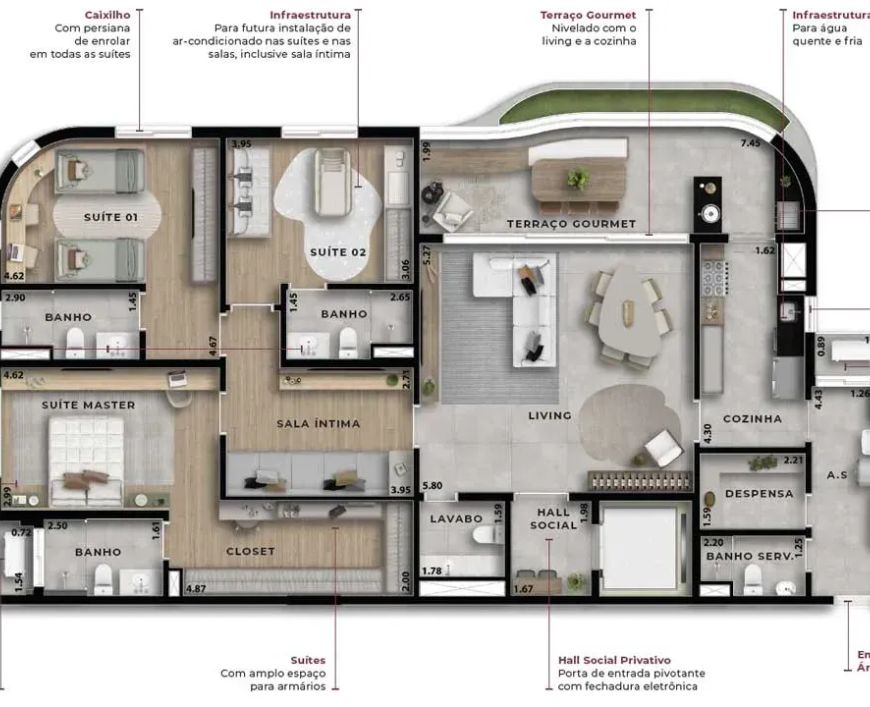 ACERVO RESIDENCES - TORRE A E B no Sítio Tamboré Alphaville, Barueri