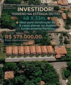 Lote/Terreno à venda, 1584m² no Coaçu, Eusébio