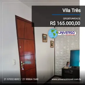 Apartamento com 2 Quartos à venda, 58m² no Vila Três, São Gonçalo