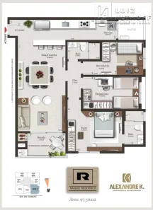 Apartamento com 3 Quartos à venda, 97m² no Pedra Branca, Palhoça