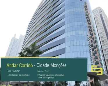 Imóvel Comercial para alugar, 77m² no Brooklin Paulista, São Paulo