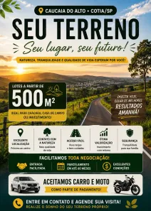 Lote/Terreno à venda, 500m² no Centro (Caucaia do Alto), Cotia