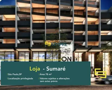 Ponto Comercial para alugar, 79m² no Sumaré, São Paulo