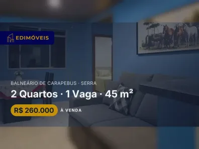 Apartamento com 2 Quartos à venda, 45m² no Balneário de Carapebus, Serra