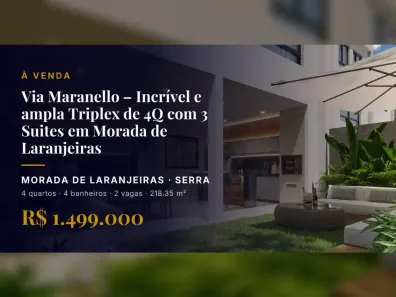 Casa com 4 Quartos à venda, 218m² no Morada de Laranjeiras, Serra
