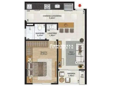 Apartamento com 1 Quarto à venda, 40m² no Várzea, Teresópolis