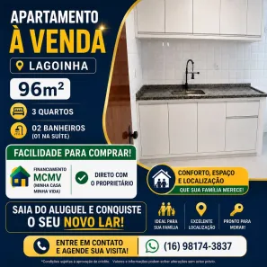 Apartamento com 3 Quartos à venda, 96m² no Parque Industrial Lagoinha, Ribeirão Preto