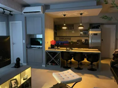Apartamento com 1 Quarto para alugar, 54m² no Pompéia, Santos