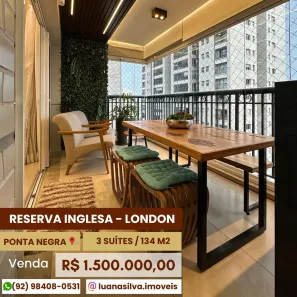Apartamento com 3 Quartos à venda, 134m² no Ponta Negra, Manaus