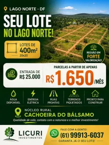 Lote/Terreno à venda, 400m² no Setor de Habitações Individuais Norte, Brasília