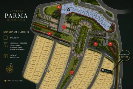Lote/Terreno à venda, 377m² no Jardins Parma, Senador Canedo