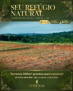 Lote/Terreno à venda, 500m² no Jardim Monte Verde (Caucaia do Alto), Cotia