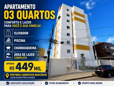 Apartamento com 3 Quartos à venda, 73m² no Bancários, João Pessoa