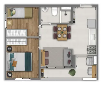 Apartamento com 2 Quartos à venda, 38m² no Cidade Antônio Estevão de Carvalho, São Paulo