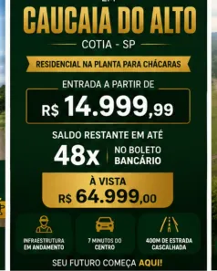 Lote/Terreno à venda, 500m² no Chácara Tropical (Caucaia do Alto), Cotia