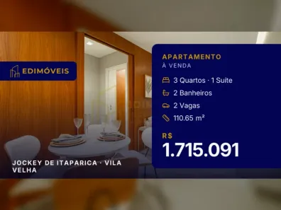 Apartamento com 3 Quartos à venda, 110m² no Jockey de Itaparica, Vila Velha