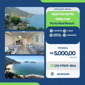 Apartamento com 3 Quartos para alugar, 135m² no Conceição de Jacareí, Mangaratiba