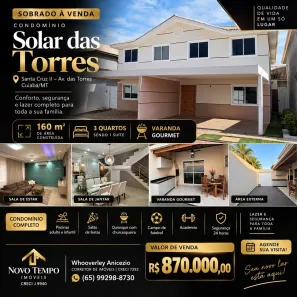 Casa de Condomínio com 3 Quartos à venda, 158m² no Santa Cruz, Cuiabá