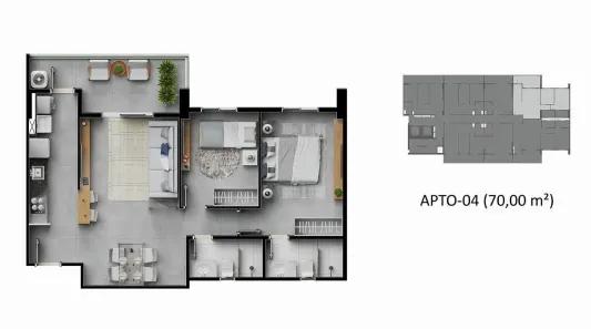 Apartamento com 2 Quartos à venda, 52m² no Jurunas, Belém