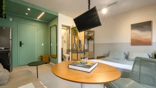 Flat com 1 Quarto para alugar, 25m² no Pinheiros, São Paulo