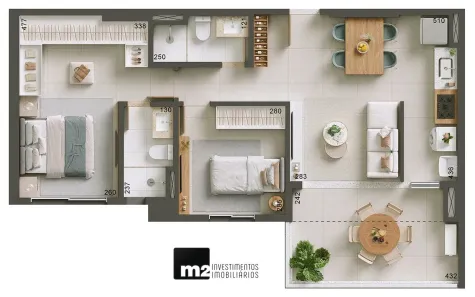 Apartamento com 2 Quartos à venda, 63m² no Parque Amazônia, Goiânia