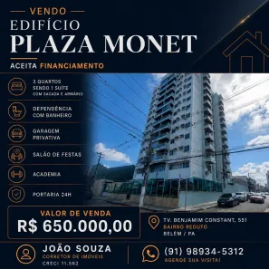 Apartamento com 4 Quartos à venda, 100m² no Reduto, Belém