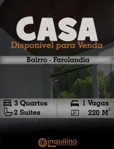 Casa com 3 Quartos à venda, 220m² no Farolândia, Aracaju