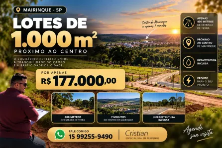 Lote/Terreno à venda, 1000m² no Jardim Tres Lagoinhas, Mairinque