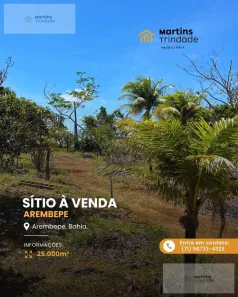 Fazenda/Sítio com 2 Quartos à venda, 25000m² no Área Rural de Camaçari, Camaçari