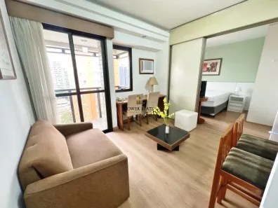 Apartamento com 1 Quarto para alugar, 37m² no Moema, São Paulo
