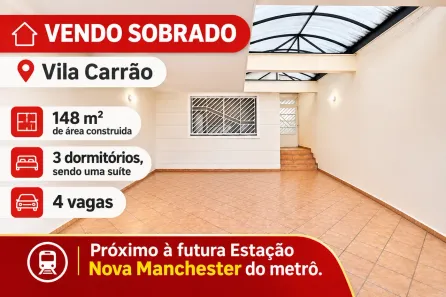 Sobrado com 3 Quartos à venda, 148m² no Vila Carrão, São Paulo