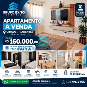 Apartamento com 2 Quartos à venda, 45m² no Conjunto Habitacional Sitio Conceição, São Paulo