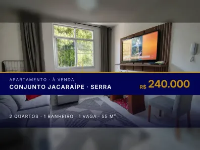 Apartamento com 2 Quartos à venda, 55m² no Conjunto Jacaraípe, Serra