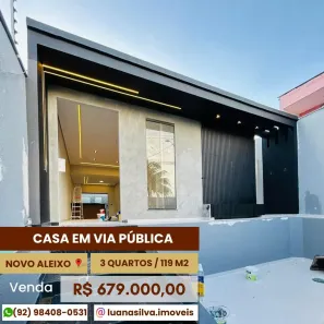 Casa com 3 Quartos à venda, 119m² no Novo Aleixo, Manaus