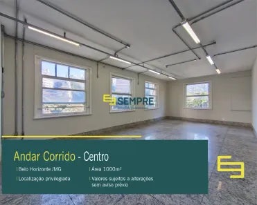 Sala Comercial para alugar, 1000m² no Centro, Belo Horizonte