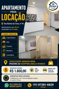 Apartamento com 2 Quartos para alugar, 45m² no Vila Regente Feijó, São Paulo