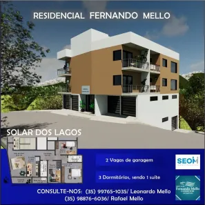 Apartamento com 3 Quartos à venda, 100m² no Solar dos Lagos, São Lourenço