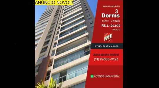 Apartamento com 3 Quartos à venda, 142m² no Vila Leopoldina, São Paulo