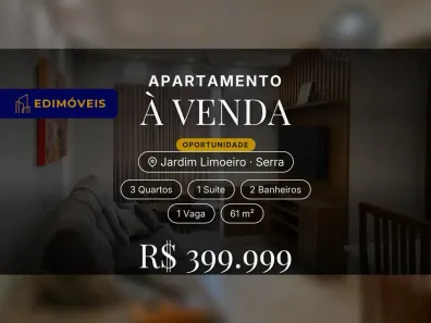 Apartamento com 3 Quartos à venda, 61m² no Jardim Limoeiro, Serra