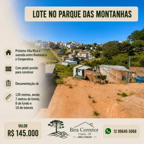 Lote/Terreno à venda, 135m² no , Cunha
