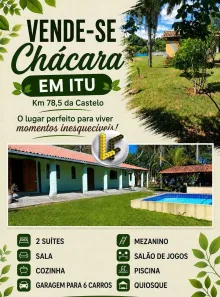 Fazenda/Sítio com 2 Quartos à venda, 500m² no Parque Residencial Quinta das Laranjeiras, Itu